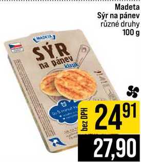 Madeta Sýr na pánev různé druhy 100 g