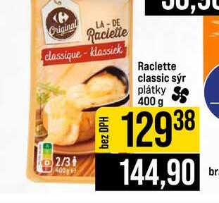 Raclette classic sýr plátky 400 g