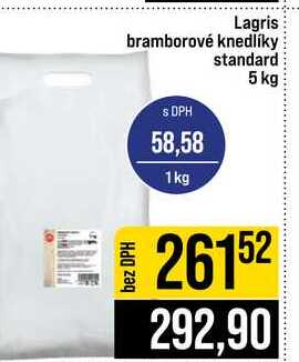 Lagris bramborové knedlíky standard 5 kg