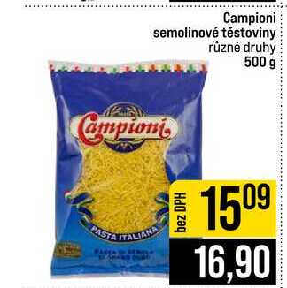 Campioni semolinové těstoviny různé druhy 500 g