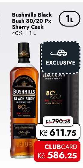 Bushmills Black Bush 80/20 Px Sherry Cask 40% 1L
