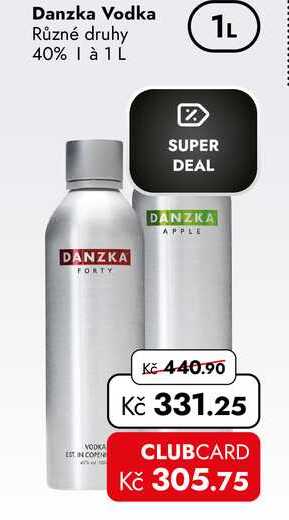 Danzka Vodka Různé druhy 40% 1 L 