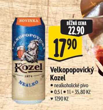 Velkopopovický Kozel nealko 0,5 l