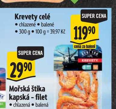 Krevety celé 300 g