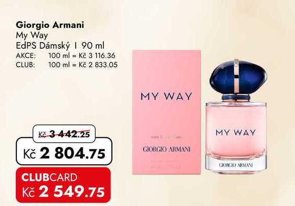 Giorgio Armani My Way EdPS Dámský 90 ml 