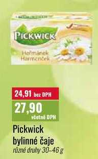 Pickwick bylinné čaje různé druhy 30-46 g 
