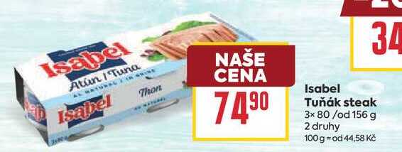 Isabel Tuňák steak 3x 80/od 156 g