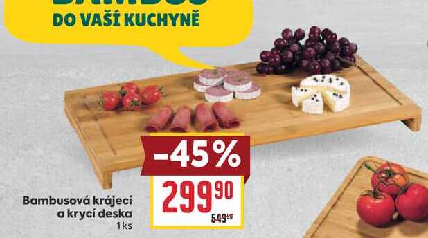 Bambusová krájecí a krycí deska 1ks