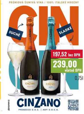 CINZANO PROSECCO D.O.C. 0.75l