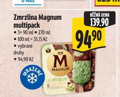 Zmrzlina Magnum multipack 3x 90 ml