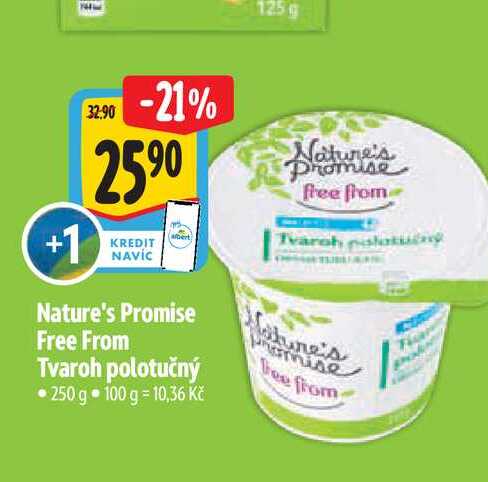 Nature's Promise Free From Tvaroh polotučný 250 g