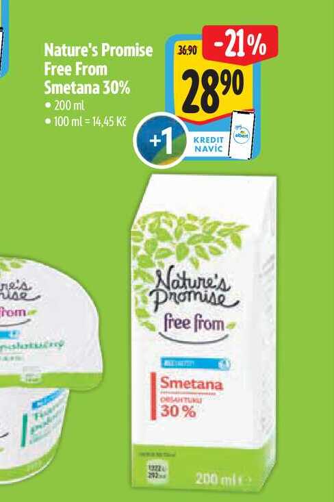 Nature's Promise Free From Smetana 30% 200 ml