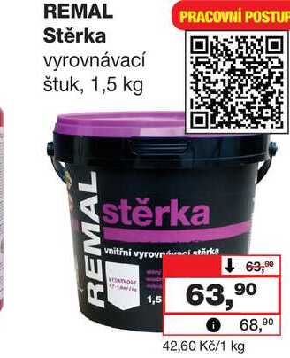 REMAL Stěrka vyrovnávací štuk, 1,5 kg