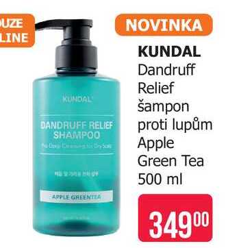 KUNDAL Dandruff Relief Šampon proti lupům Apple Green Tea 500 ml