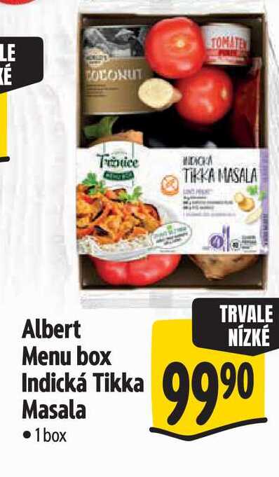  Albert Menu box Indická Tikka Masala  1 box  