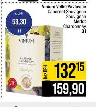 Vinium Velké Pavlovice Cabernet Sauvignon Sauvignon Canc Merlot Chardonnay 3l