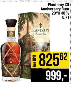 Planteray XO Anniversary Rum 20YO 40% 0,7l