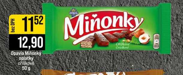 Opavia Miñonky oplatky oříškové 50 g