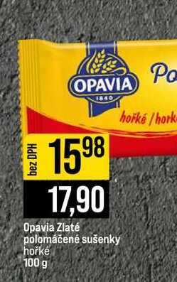 Opavia Zlaté polomáčené sušenky hořké 100 g