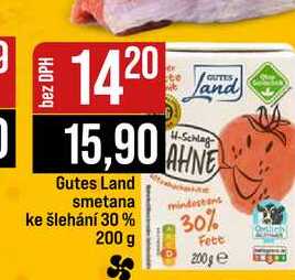Gutes Land smetana ke šlehání 30 % 200 g