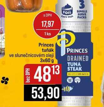 Princes tuňák ve slunečnicovém oleji 3x60 g 
