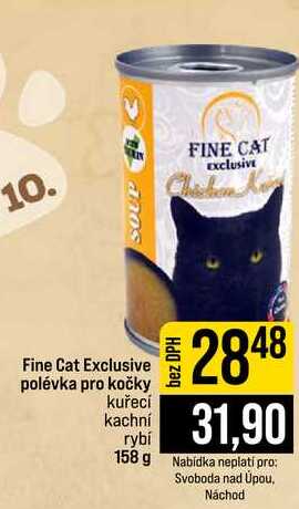 Fine Cat Exclusive polévka pro kočky kuřecí kachní rybí 158 g 