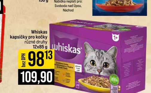 Whiskas kapsičky pro kočky různé druhy 12x85 g 