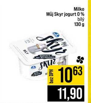 Milko Můj Skyr jogurt 0% bílý 130 g