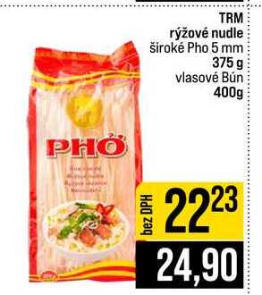 TRM rýžové nudle široké Pho 5 mm 375 g vlasové Bún 400g