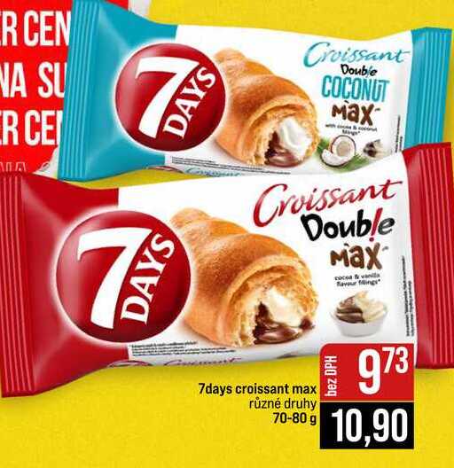 7days croissant max různé druhy 70-80 g 