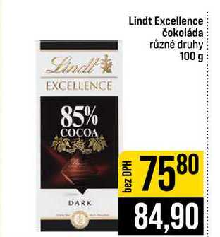Lindt Excellence čokoláda různé druhy 100 g