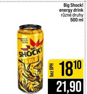 Big Shock! energy drink různé druhy 500 ml