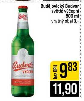 Budějovický Budvar světlé výčepní 500 ml