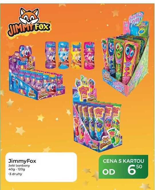 JimmyFox želé bonbony 40g-120g