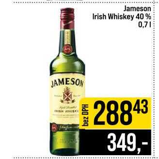 Jameson Irish Whiskey 40% 0,7l