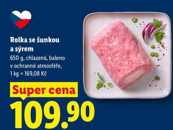 Rolka se šunkou a sýrem, 650 g