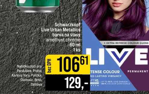 Schwarzkopf Live Urban Metallics barva na vlasy amethyst chrome 60 ml 