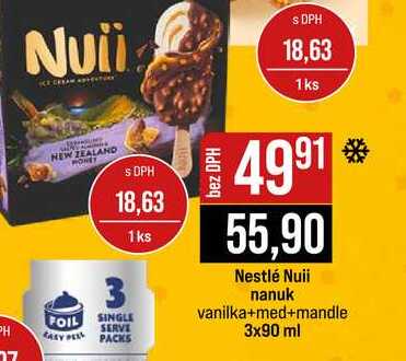 Nestlé Nuii nanuk vanilka+med+mandle 3x90 ml