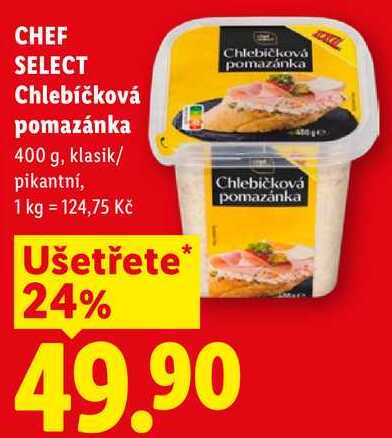 CHEF SELECT Chlebíčková pomazánka, 400 g