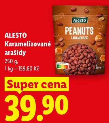 ALESTO Karamelizované arašídy, 250 g