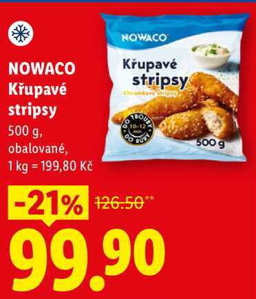NOWACO Křupavé stripsy, 500 g