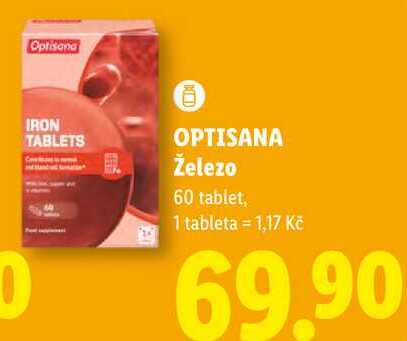 OPTISANA Železo, 60 tablet