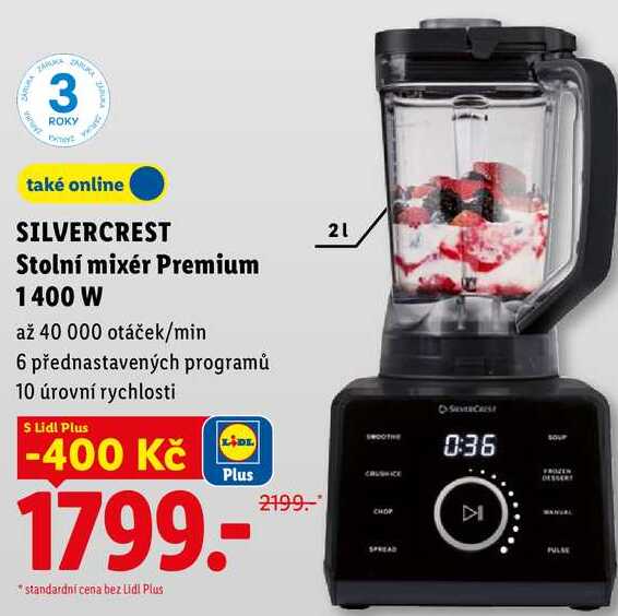 SILVERCREST Stolní mixér Premium 1400 W
