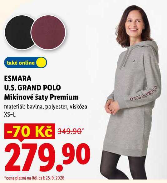 ESMARA U.S. GRAND POLO Mikinové šaty Premium