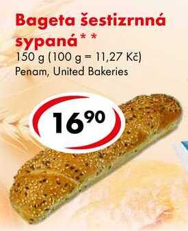 Bageta šestizrnná sypaná, 150 g