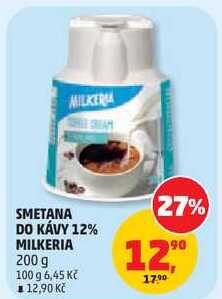 SMETANA DO KÁVY 12% MILKERIA, 200 g
