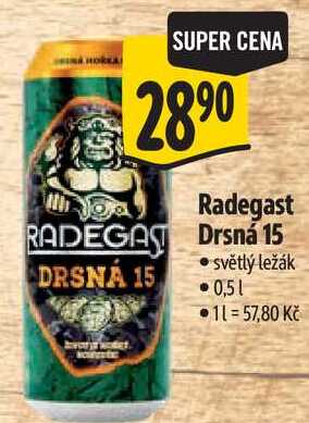 Radegast Drsná 15, 0,5 l 