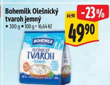 Bohemilk Olešnický tvaroh jemný, 300 g