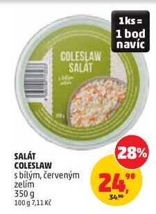 SALÁT COLESLAW s bílým, červeným zelím, 350 g