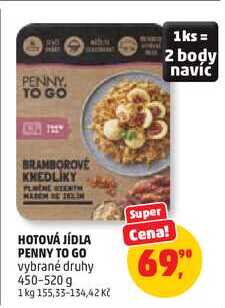 HOTOVÁ JÍDLA PENNY TO GO vybrané druhy, 450-520 g